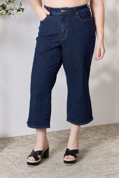 High Waist Cropped Wide Leg Jeans - Bottoms - Pants - 7 - 2024