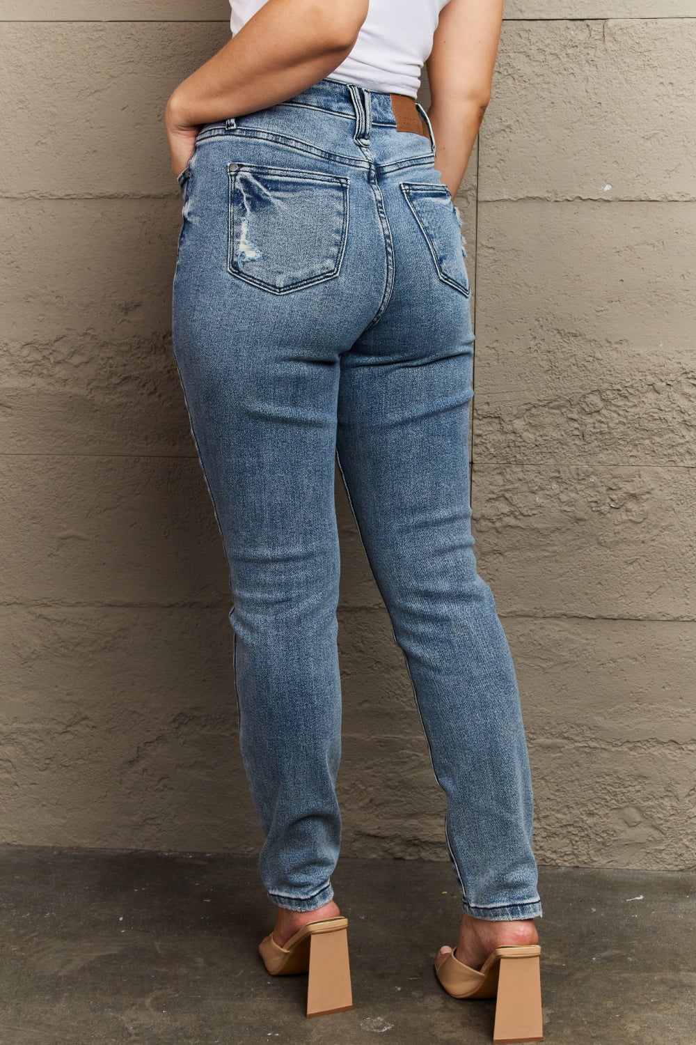 High Waist Distressed Slim Jeans - Bottoms - Pants - 2 - 2024