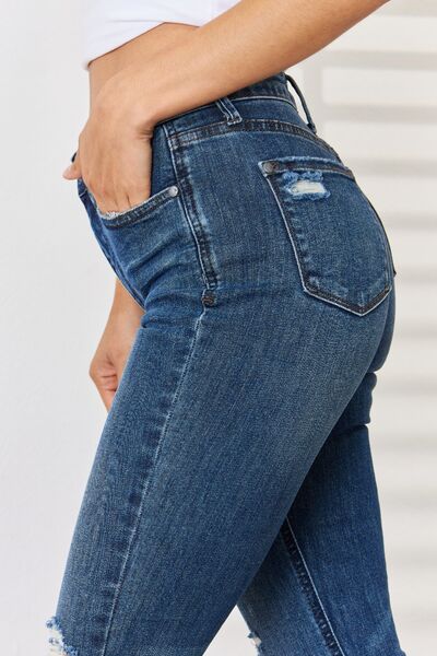 High Waist Distressed Slim Jeans - Bottoms - Pants - 5 - 2024