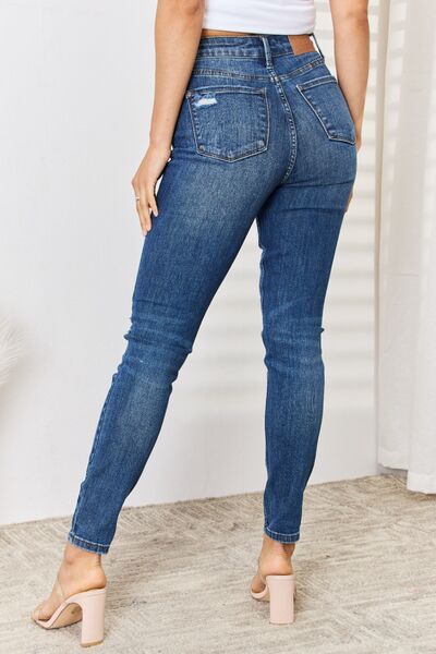 High Waist Distressed Slim Jeans - Bottoms - Pants - 4 - 2024