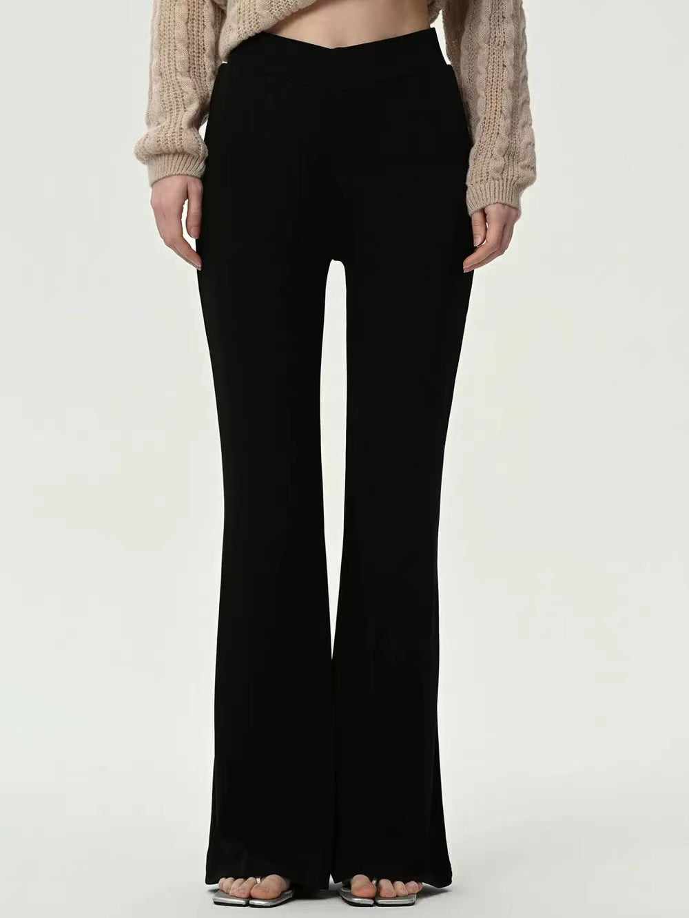 High Waist Flare Leg Pants - Black / S - Bottoms - Pants - 6 - 2024