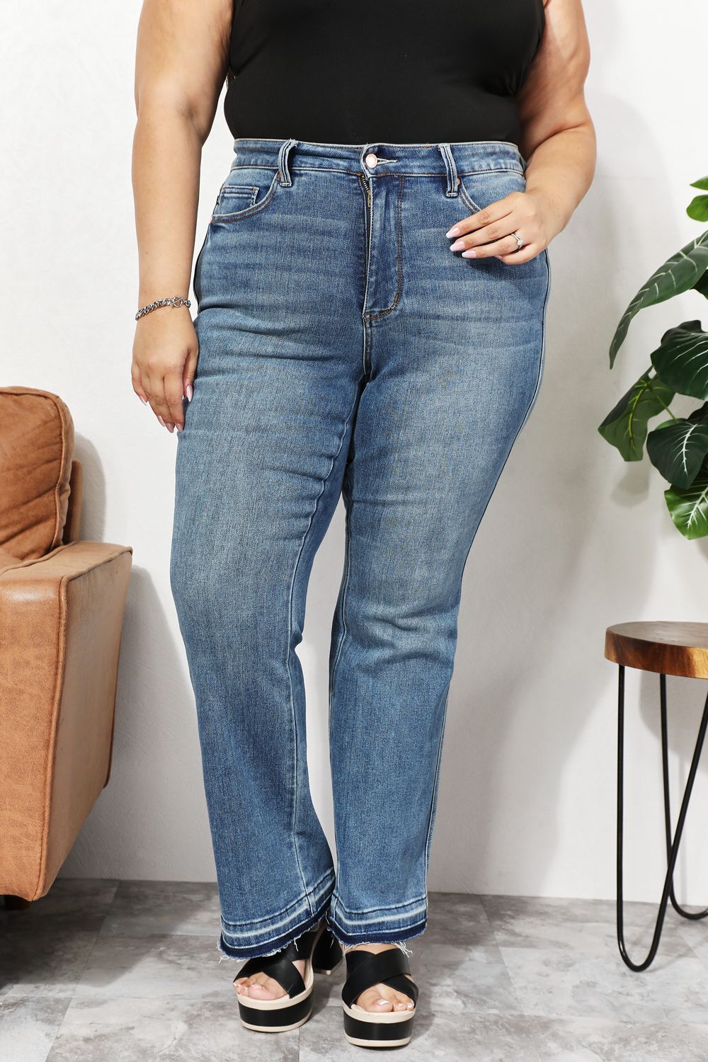 High Waist Jeans with Pockets - Bottoms - Pants - 5 - 2024
