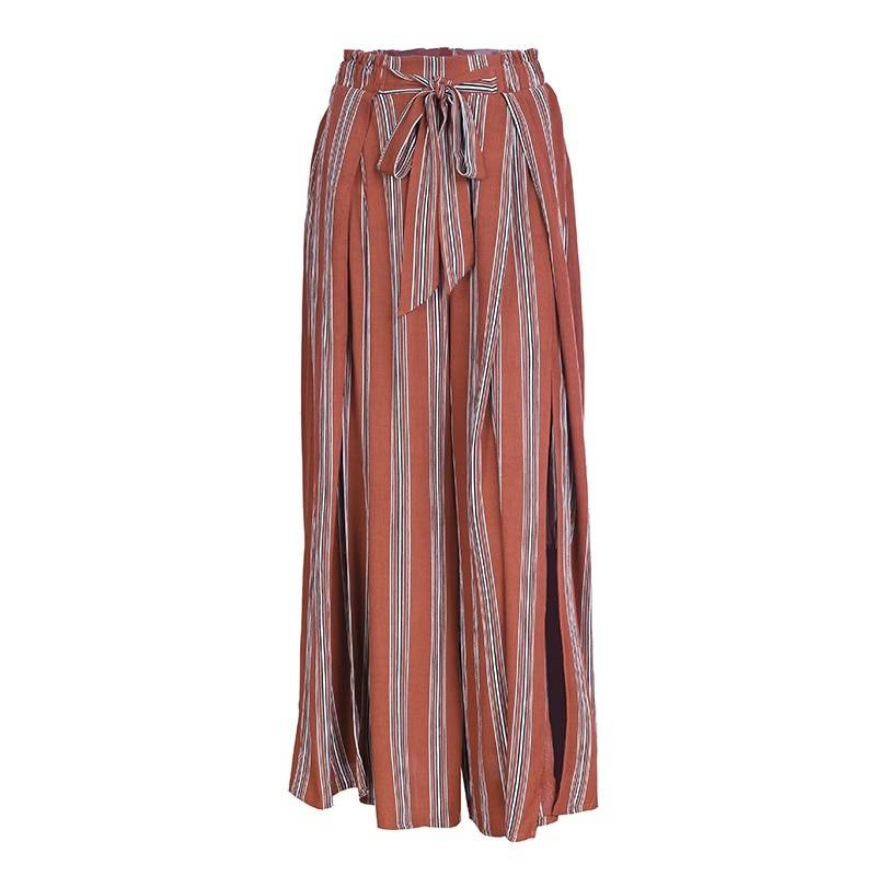 High Waist Loose Striped Pants - Red / L - Bottoms - Skirts - 3 - 2024