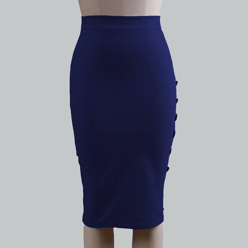 High Waist Pencil Skirt - Blue / 5XL - Bottoms - Clothing - 11 - 2024