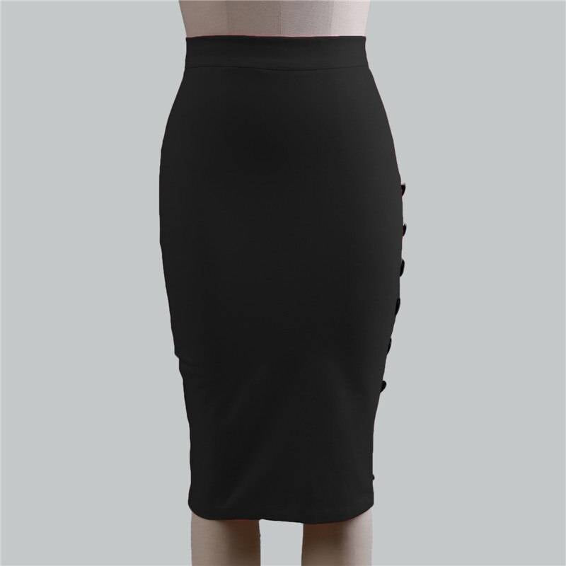 High Waist Pencil Skirt - Black / 5XL - Bottoms - Clothing - 9 - 2024