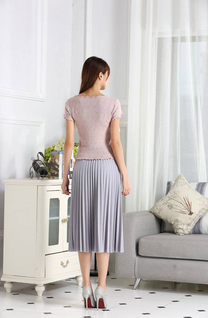 High Waist Pleated Length Elastic Skirt - Bottoms - Clothing - 11 - 2024