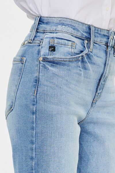 High Waist Raw Hem Straight Jeans - Bottoms - Pants - 7 - 2024