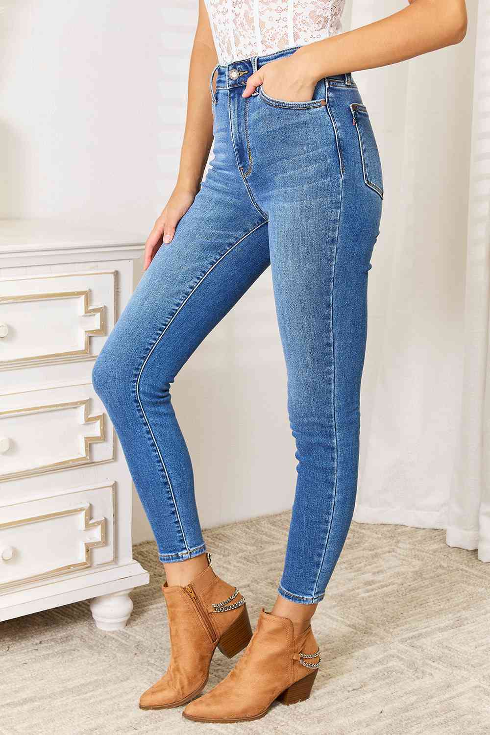 High Waist Skinny Jeans - Bottoms - Pants - 6 - 2024