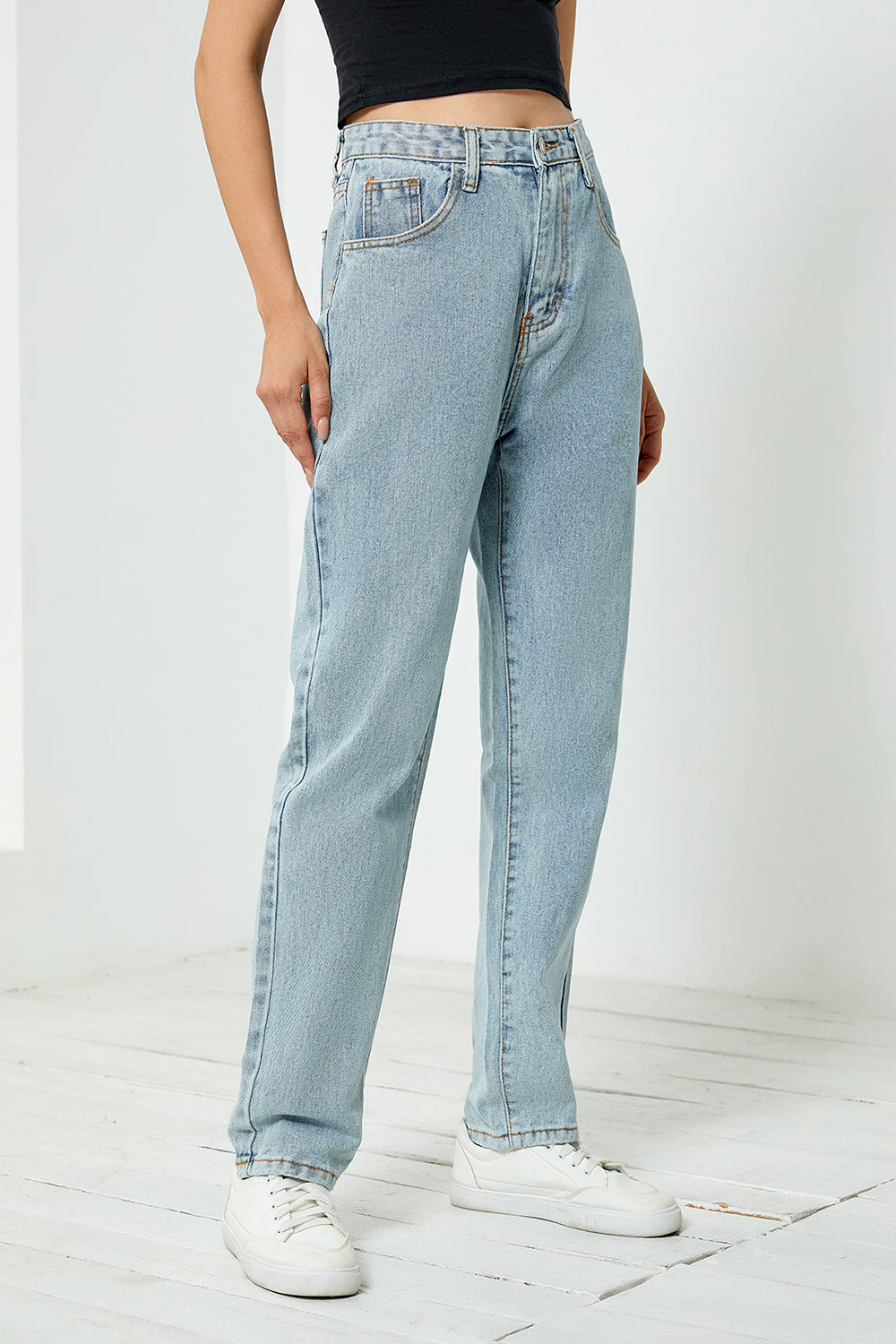High Waist Straight Leg Jeans - Medium / XS - Bottoms - Pants - 1 - 2024