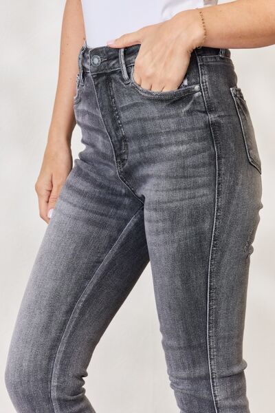 High Waist Tummy Control Release Hem Skinny Jeans - Bottoms - Pants - 6 - 2024