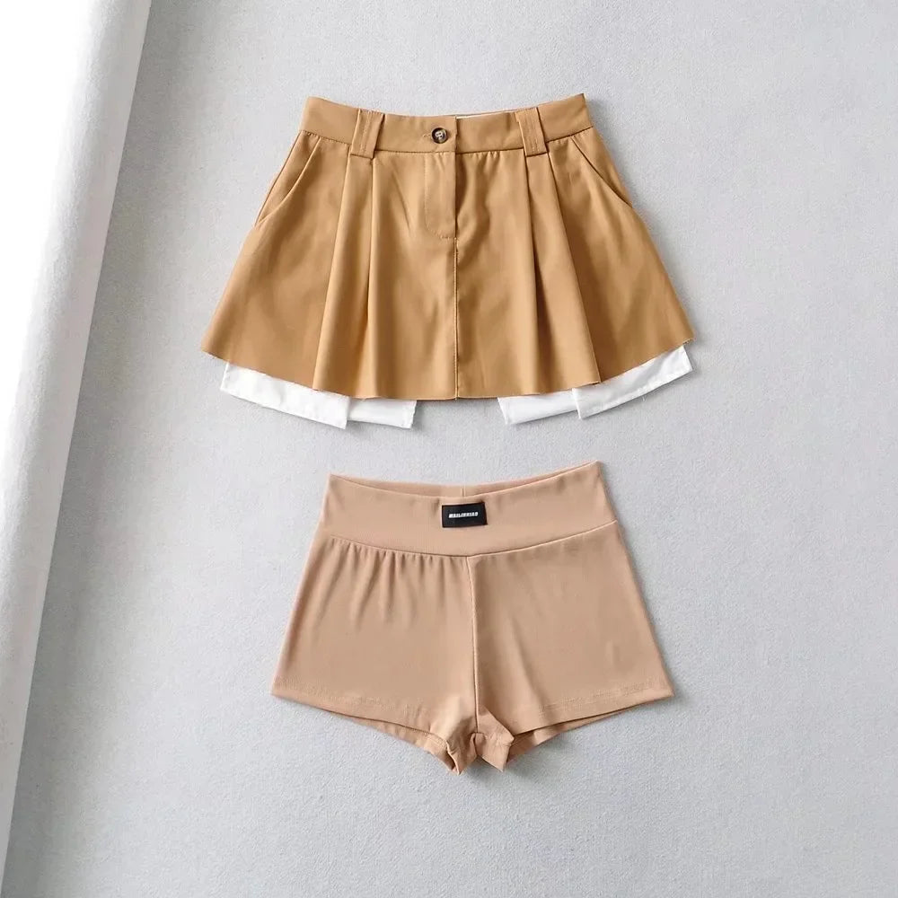 High Waist Woolen Frill Skirt - Bottoms - Outfit Sets - 5 - 2024