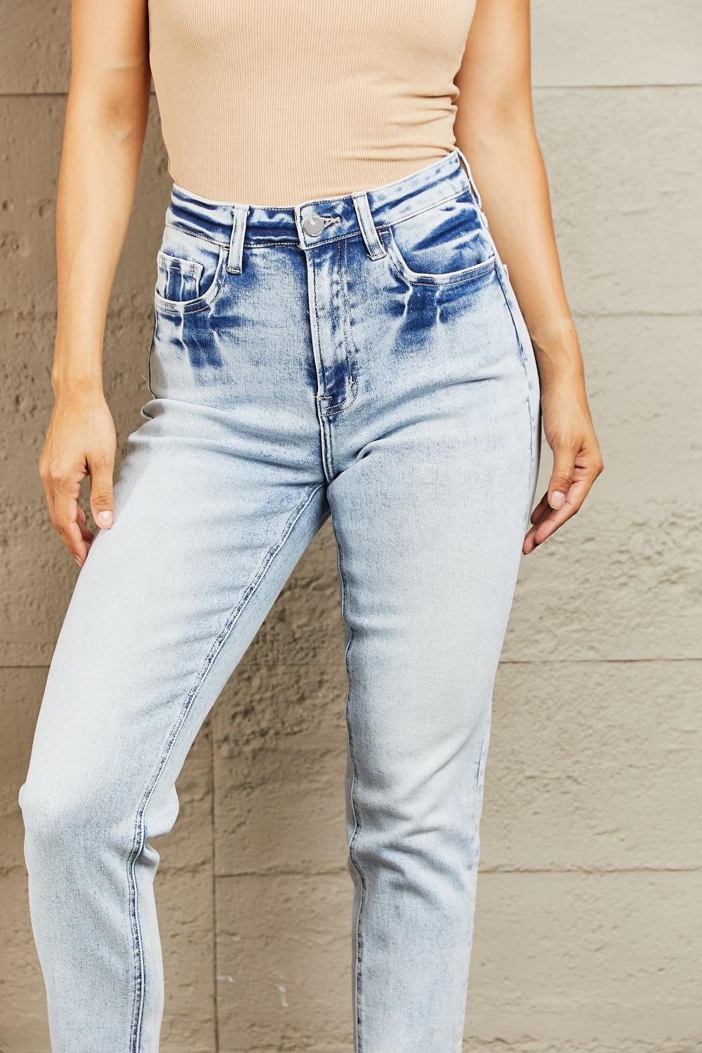 High Waisted Accent Skinny Jeans - Bottoms - Pants - 4 - 2024