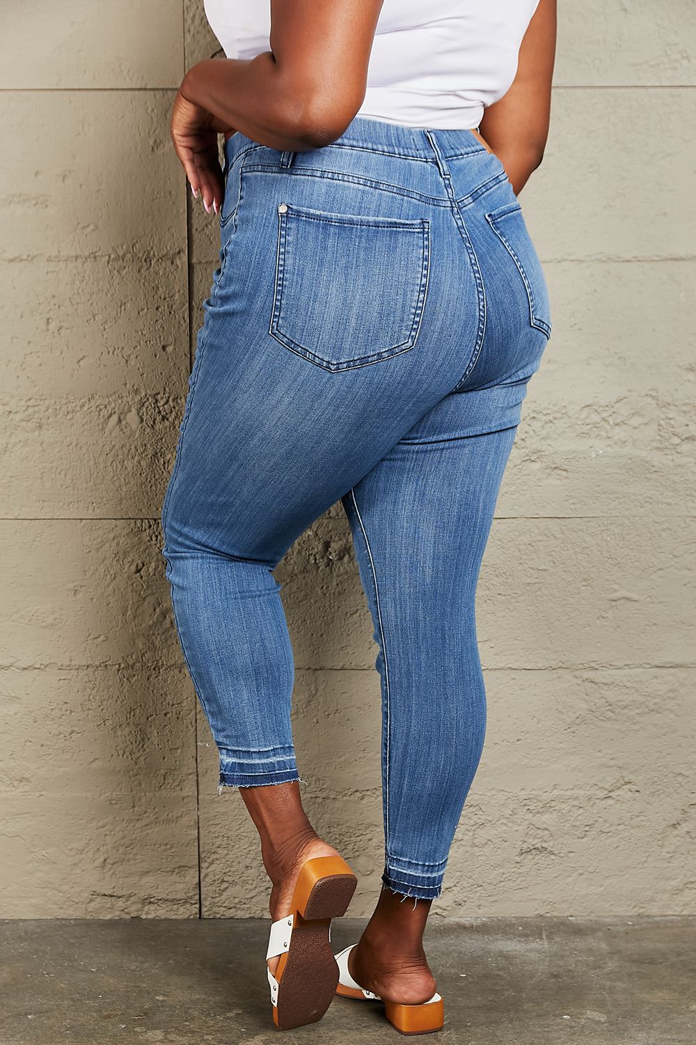 High Waisted Pull On Skinny Jeans - Bottoms - Pants - 2 - 2024