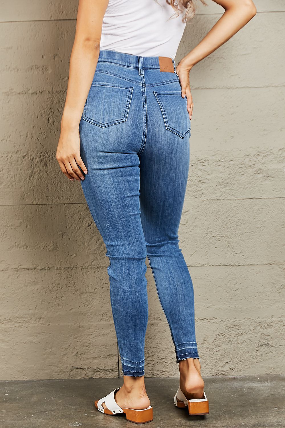 High Waisted Pull On Skinny Jeans - Bottoms - Pants - 9 - 2024