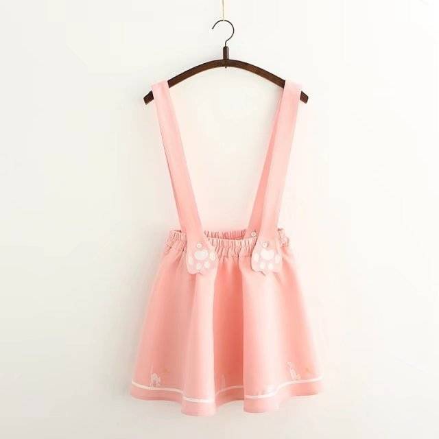 Kawaii Cat Paw Skirt - Pink / M - Bottoms - Skirts - 13 - 2024
