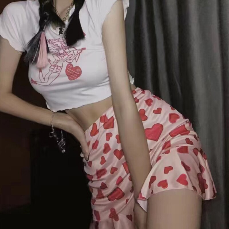 Kawaii Pink Heart Mermaid Skirt - Bottoms - Skirts - 5 - 2024