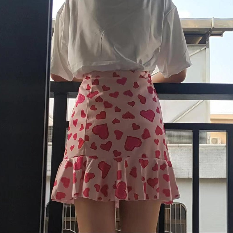 Kawaii Pink Heart Mermaid Skirt - Bottoms - Skirts - 4 - 2024