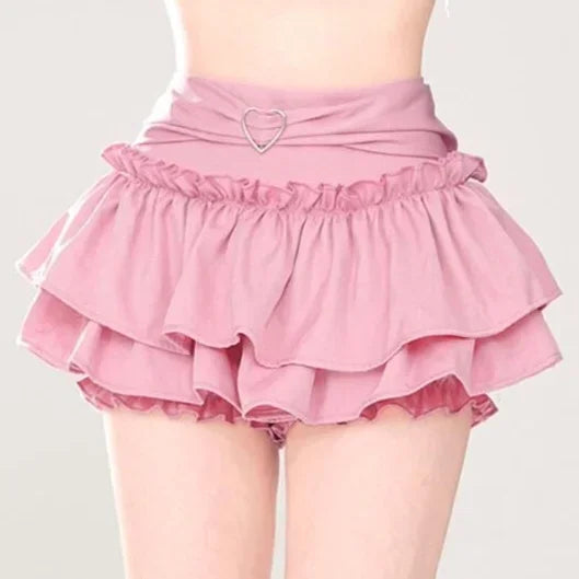 Kawaii Ruffle Mini Skirt – Fairycore Lolita Y2K Style - Pink / L - Bottoms - Skirts - 7 - 2024