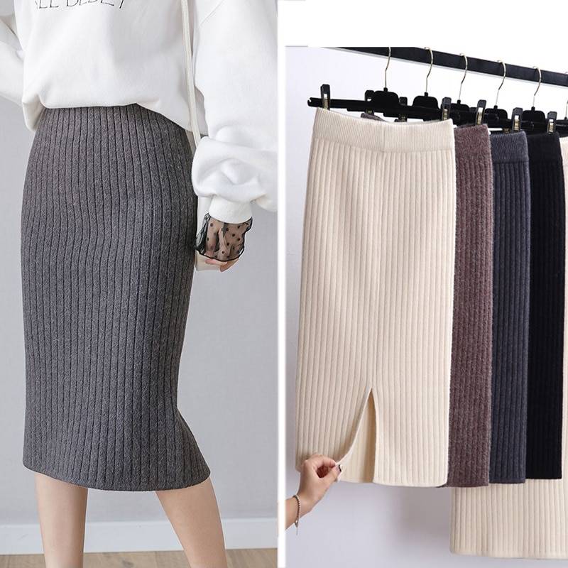 Knitted Pencil Skirt - Bottoms - Shirts & Tops - 1 - 2024