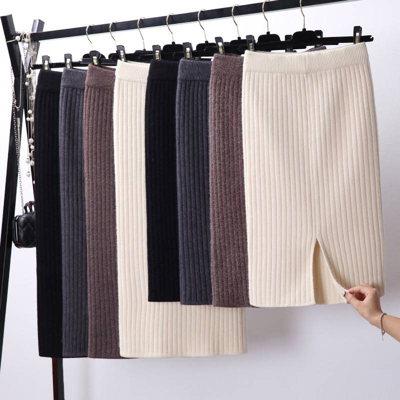 Knitted Pencil Skirt - Bottoms - Shirts & Tops - 3 - 2024