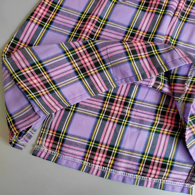 Korean Colored Plaid Skirt - Bottoms - Shirts & Tops - 13 - 2024