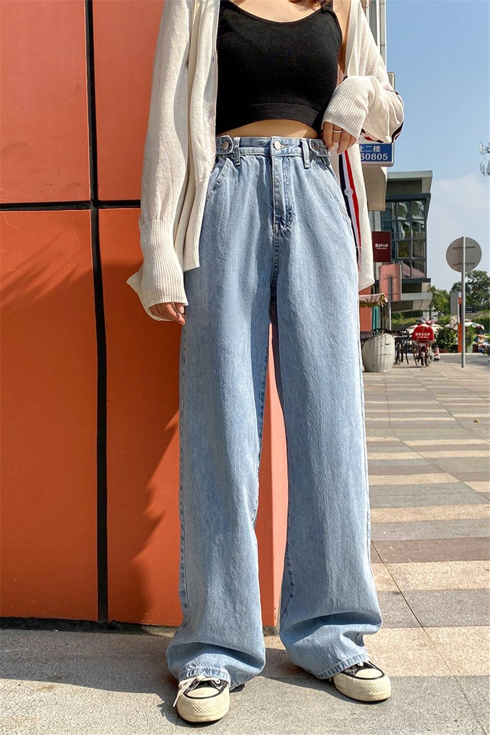 Korean Fashion Wide Leg Jeans - Bottoms - Shirts & Tops - 7 - 2024