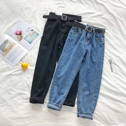 Korean High Waist Jeans - Bottoms - Pants - 1 - 2024