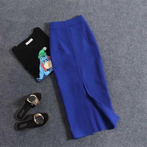 Korean Slim Stretch Pencil Skirts - Blue / XL - Bottoms - Shirts & Tops - 31 - 2024