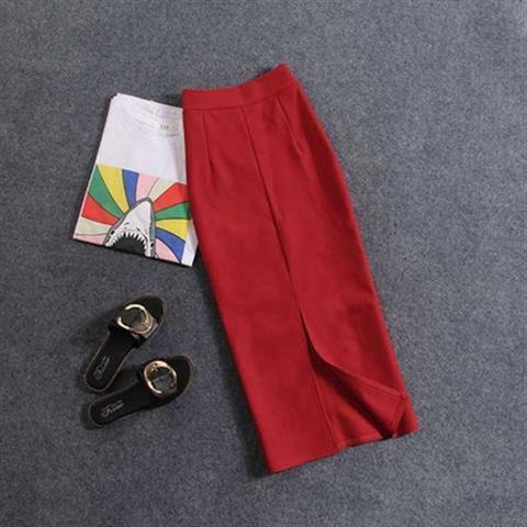 Korean Slim Stretch Pencil Skirts - Dark Red / XL - Bottoms - Shirts & Tops - 33 - 2024