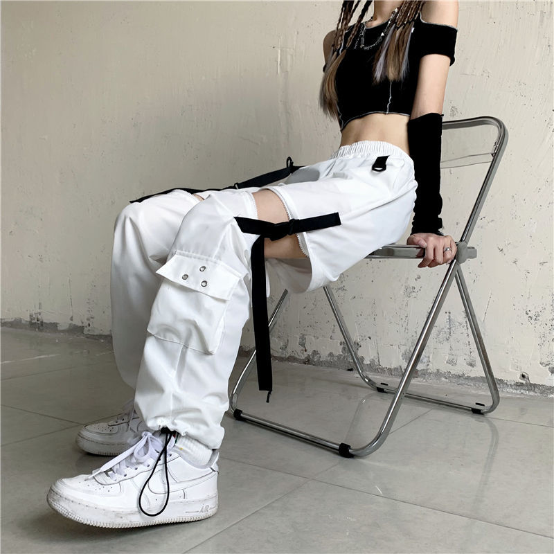 Korean Techwear Cargo Pants - White / L - Bottoms - Pants - 7 - 2024