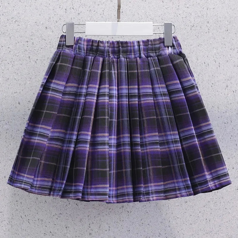 Kuromi Short-Sleeved Shirt and Pleated Skirt Set - Bottoms - Clothing - 5 - 2024