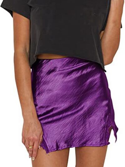 Lace Detail Slit Mini Skirt - Bottoms - Mini Skirts - 20 - 2024
