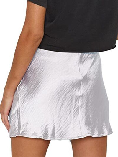 Lace Detail Slit Mini Skirt - Bottoms - Mini Skirts - 6 - 2024