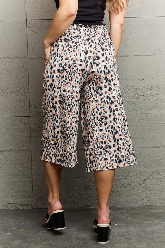 Leopard High Waist Flowy Wide Leg Pants with Pockets - Bottoms - Pants - 2 - 2024