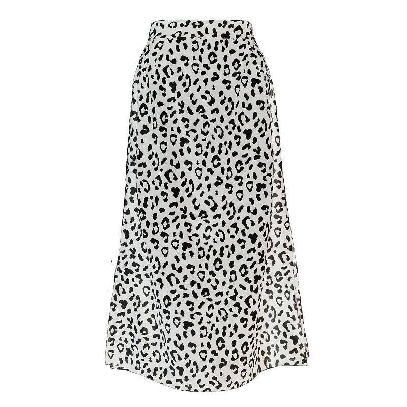 Leopard Pattern Midi Skirts - White / L - Bottoms - Clothing - 18 - 2024