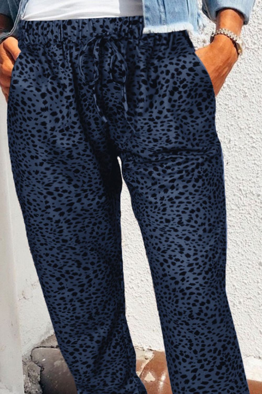 Leopard Pocketed Long Pants - Bottoms - Pants - 12 - 2024