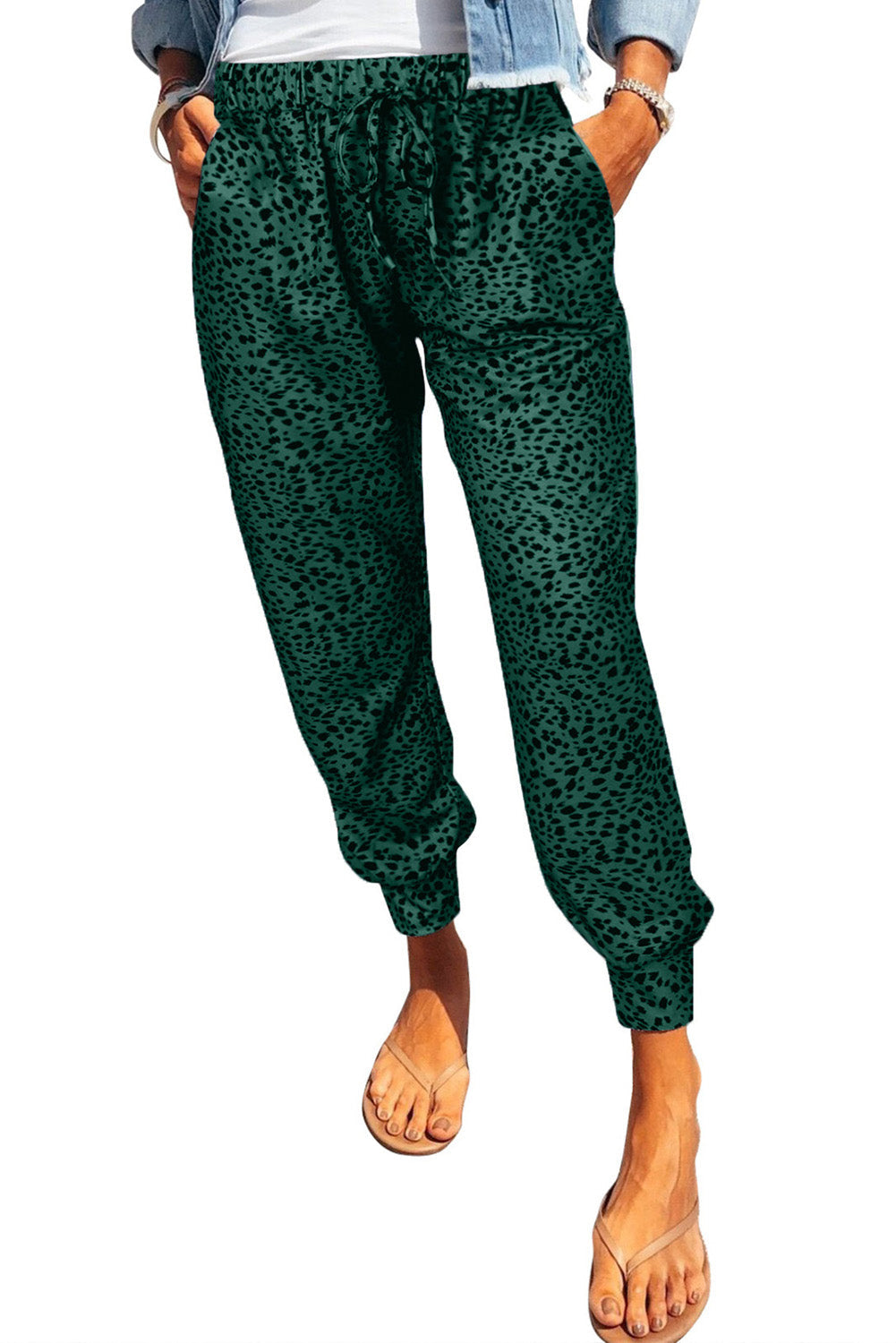 Leopard Pocketed Long Pants - Bottoms - Pants - 14 - 2024