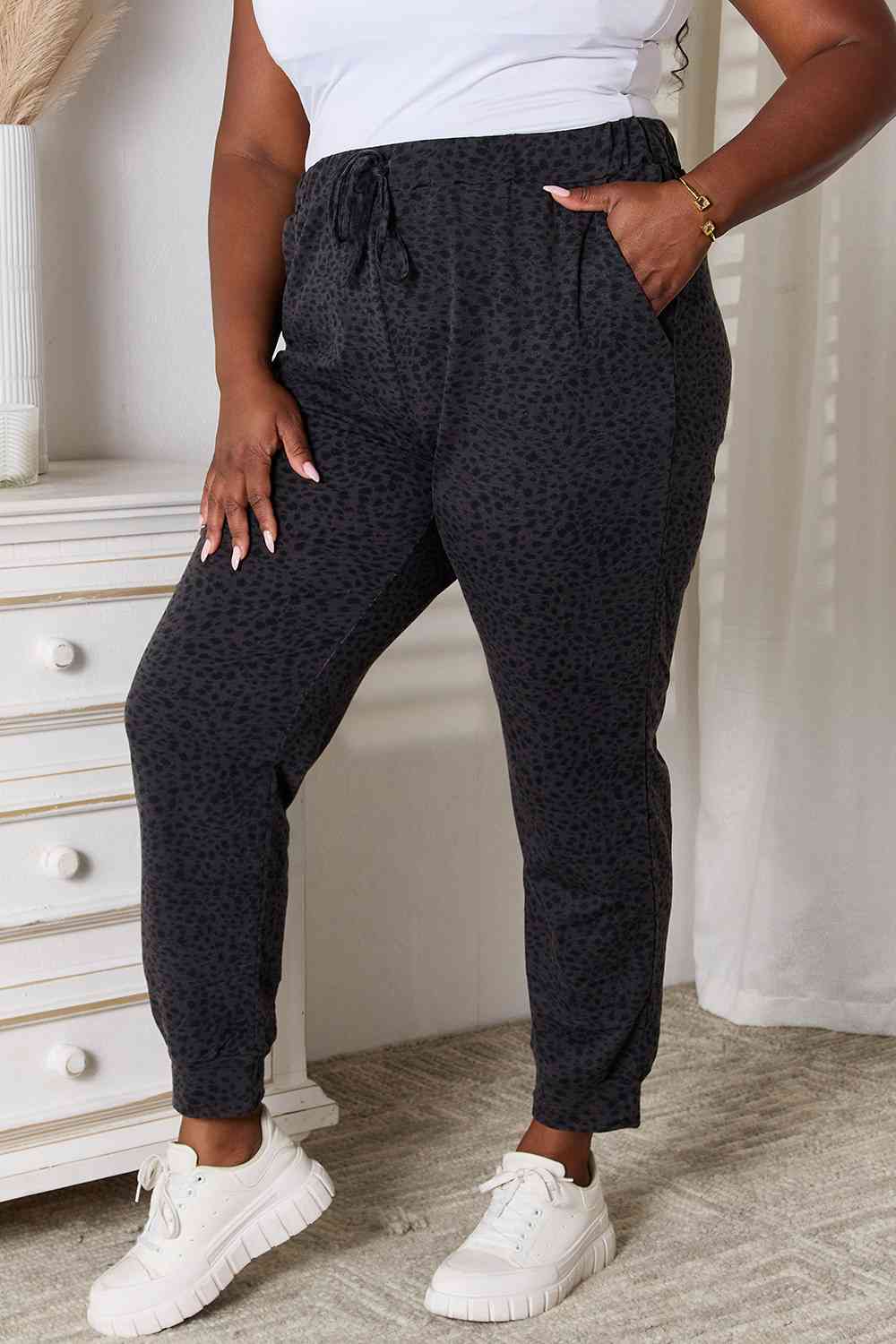 Leopard Print Joggers with Pockets - Bottoms - Pants - 4 - 2024