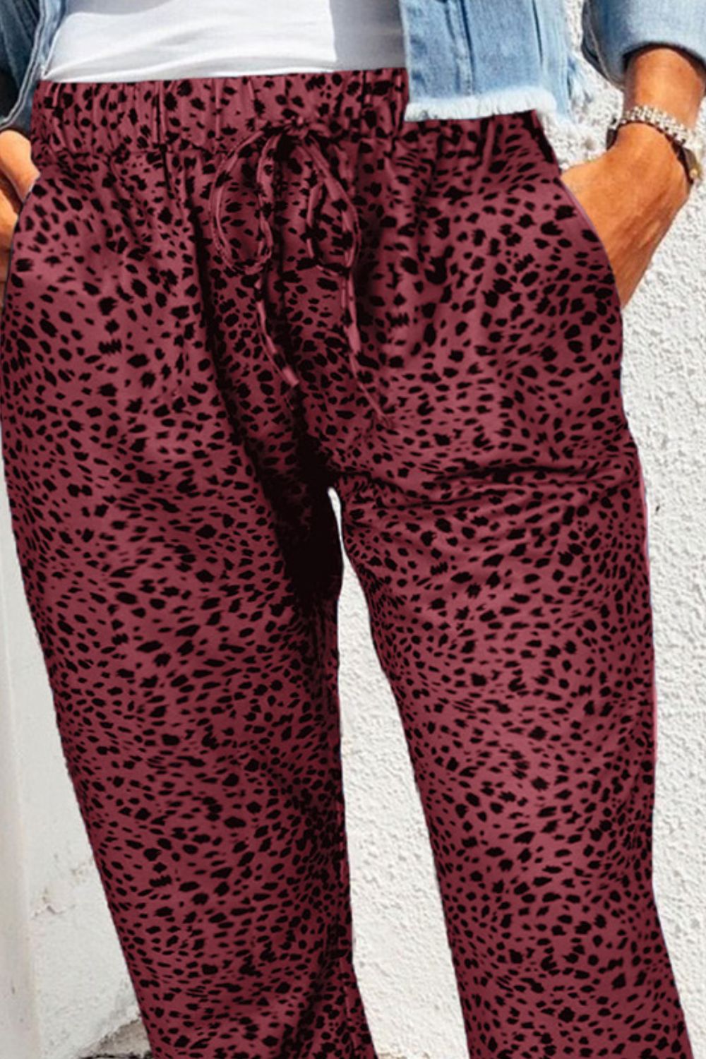 Leopard Print Joggers with Pockets - Bottoms - Pants - 15 - 2024