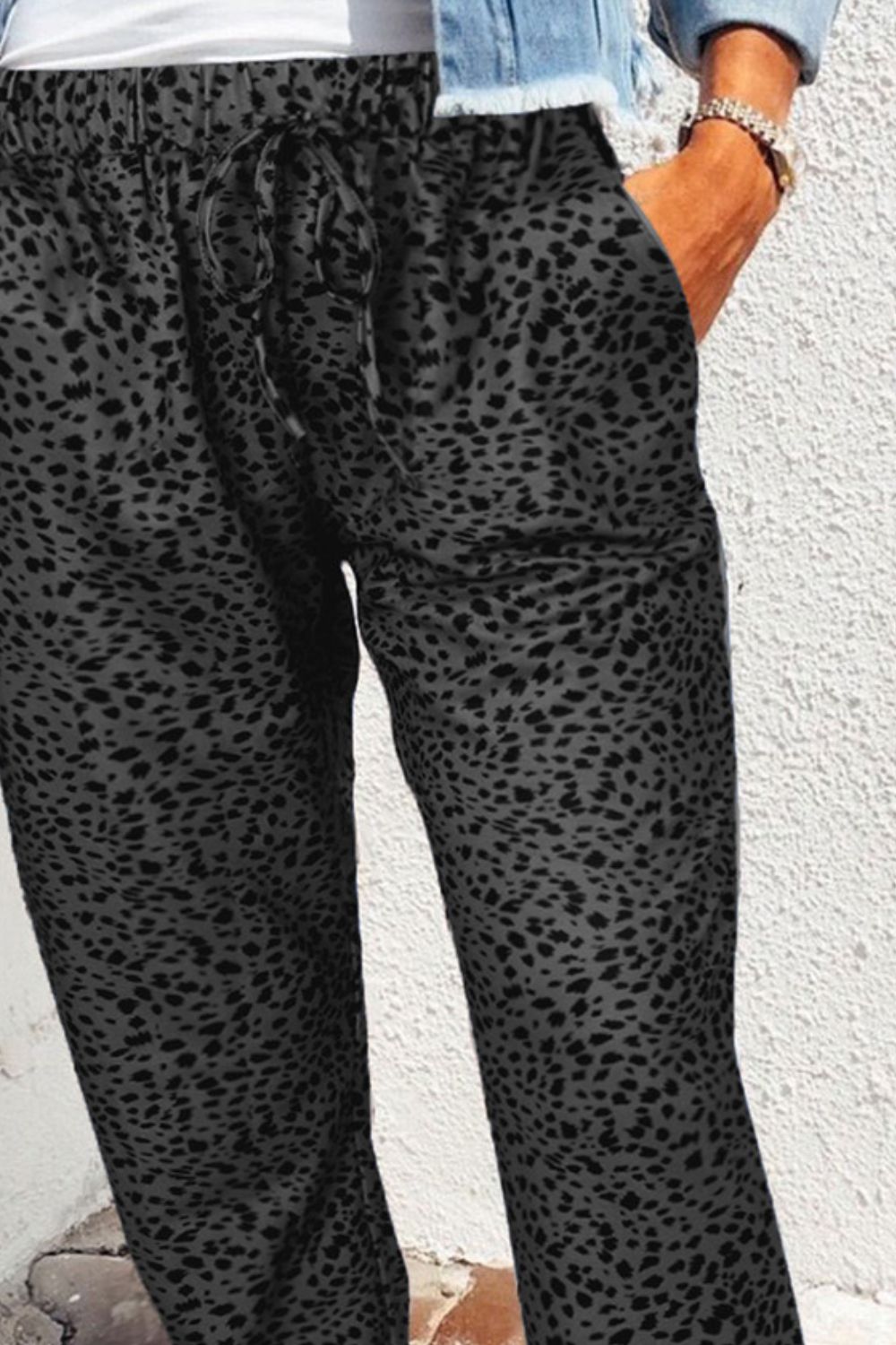 Leopard Print Joggers with Pockets - Bottoms - Pants - 12 - 2024