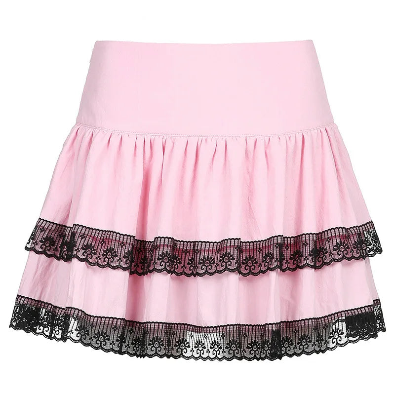 Lolita Plaid Mini Skirt – Gothic Harajuku - Pink / XS - Bottoms - Dance Dresses Skirts & Costumes - 8 - 2024