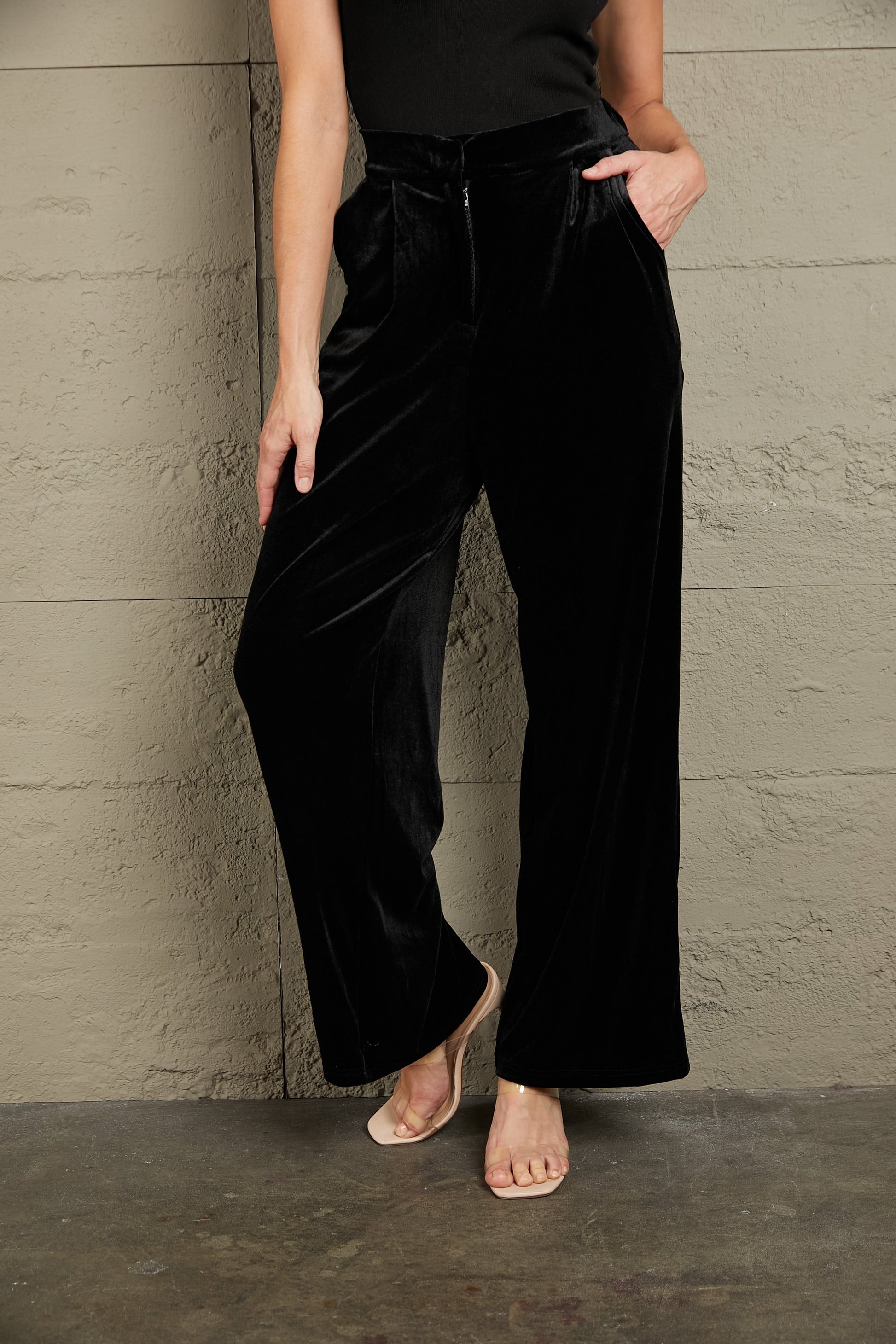 Loose Fit High Waist Long Pants with Pockets - Bottoms - Pants - 1 - 2024