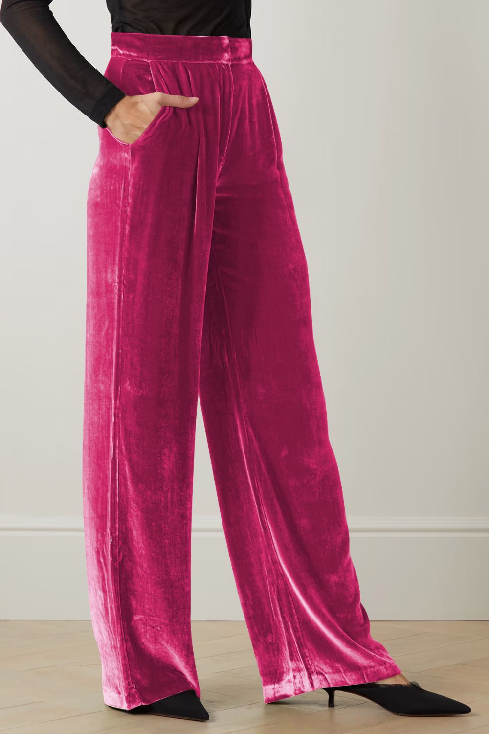 Loose Fit High Waist Long Pants with Pockets - Bottoms - Pants - 11 - 2024