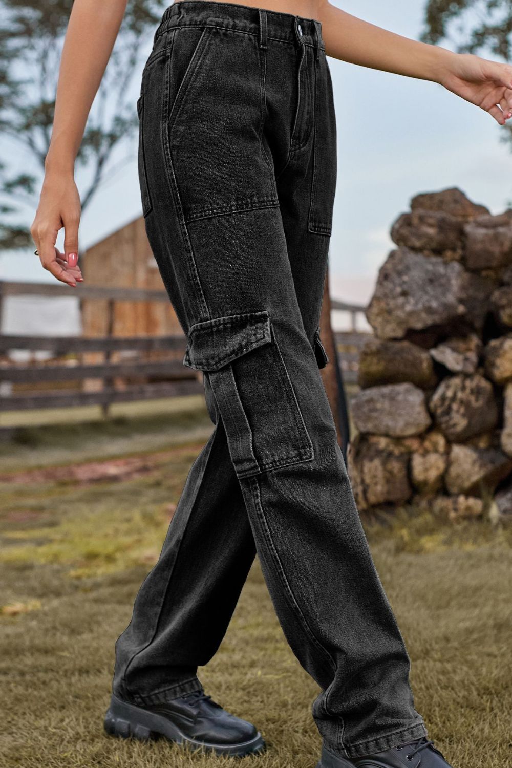 Loose Fit Long Jeans with Pockets - Bottoms - Pants - 6 - 2024