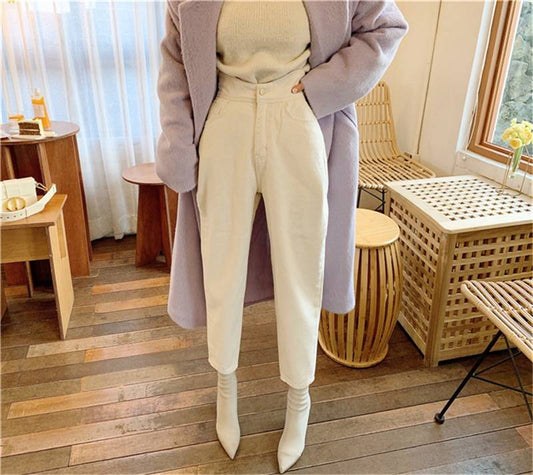 Loose Korean Jeans for Women - White / M - Bottoms - Pants - 7 - 2024