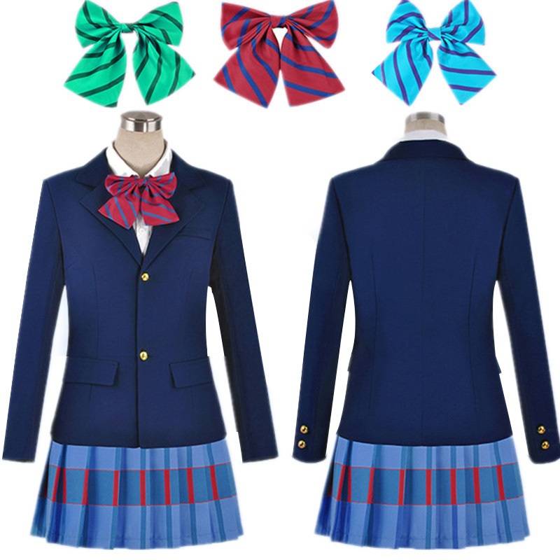 Love Live Cosplay School Uniform - Full Set (Jacket + Skirt + 3 Neckties) / M / Love Live - Bottoms - Clothing - 11