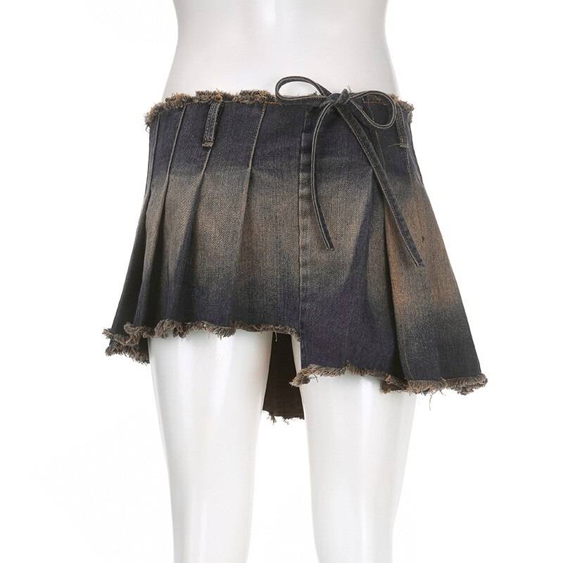 Low Waist Pleated Skirts - Blue / One Size - Bottoms - Skirts - 4 - 2024