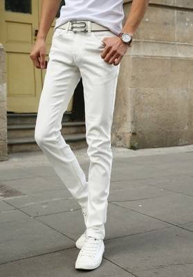 Men’s Casual Stretchy Jeans - White / 36 - Bottoms - Pants - 11 - 2024