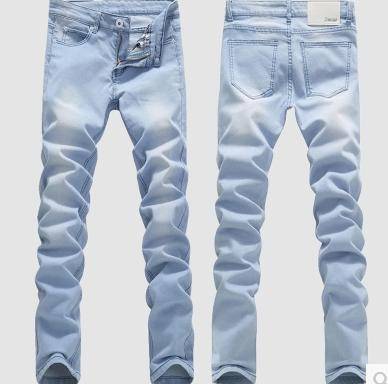 Men’s Long Casual Washed Jeans - Light Blue / 32 - Bottoms - Pants - 7 - 2024