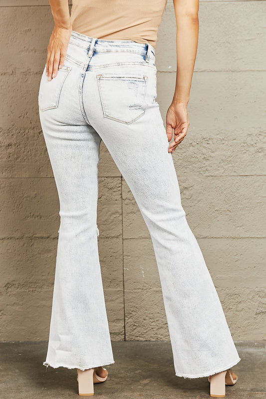 Mid Rise Acid Wash Distressed Jeans - Bottoms - Pants - 2 - 2024